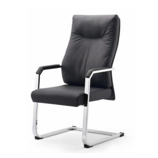 PU Upholstered Office Chair with Chromed Legs.T2189