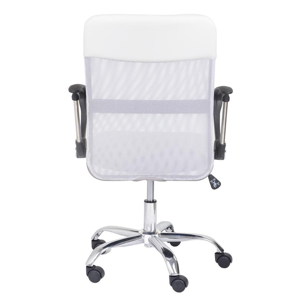 Office Chair Chromed legs White_1