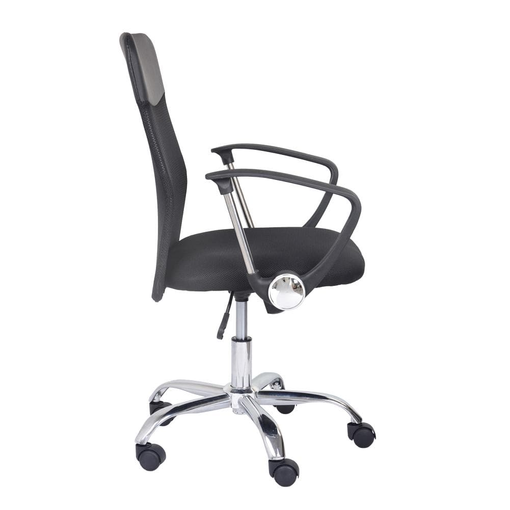 Office Chair Chromed legs Black_3