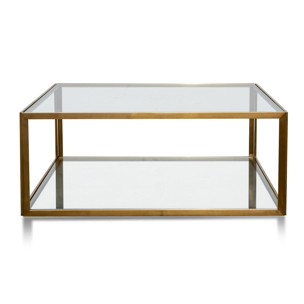 1M Glass Coffee Table - Gold Base_3