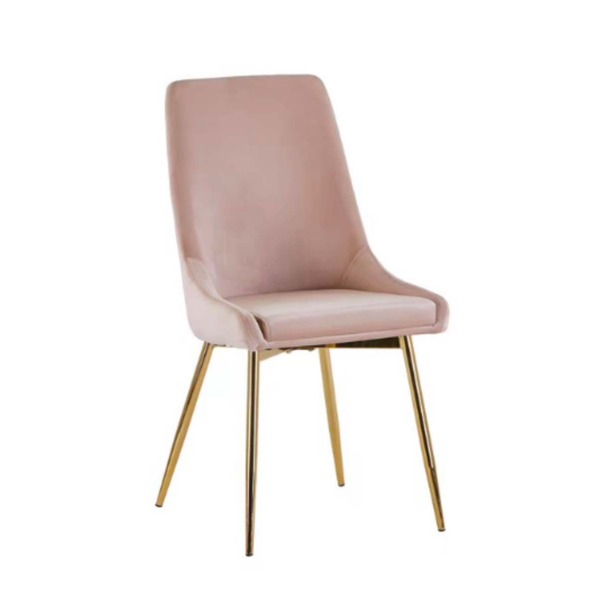 Velvet Dining Chair - Golden Chromed Legs