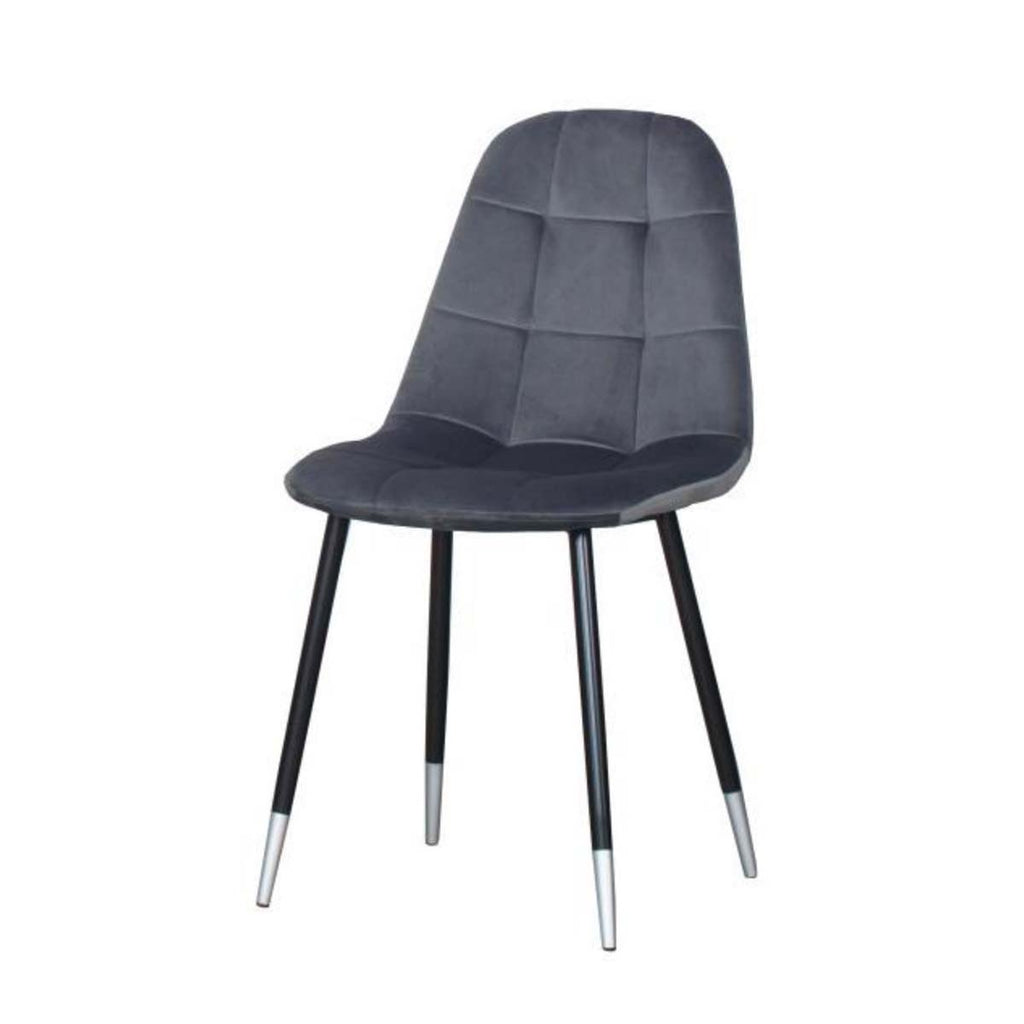 Velvet Dining Chair - Black Legs