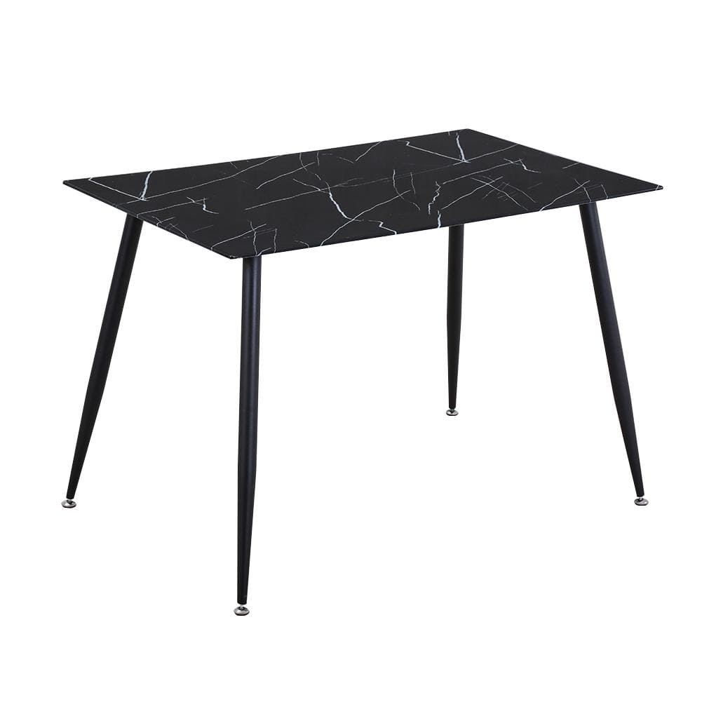  Black Marble Glass Dining Table