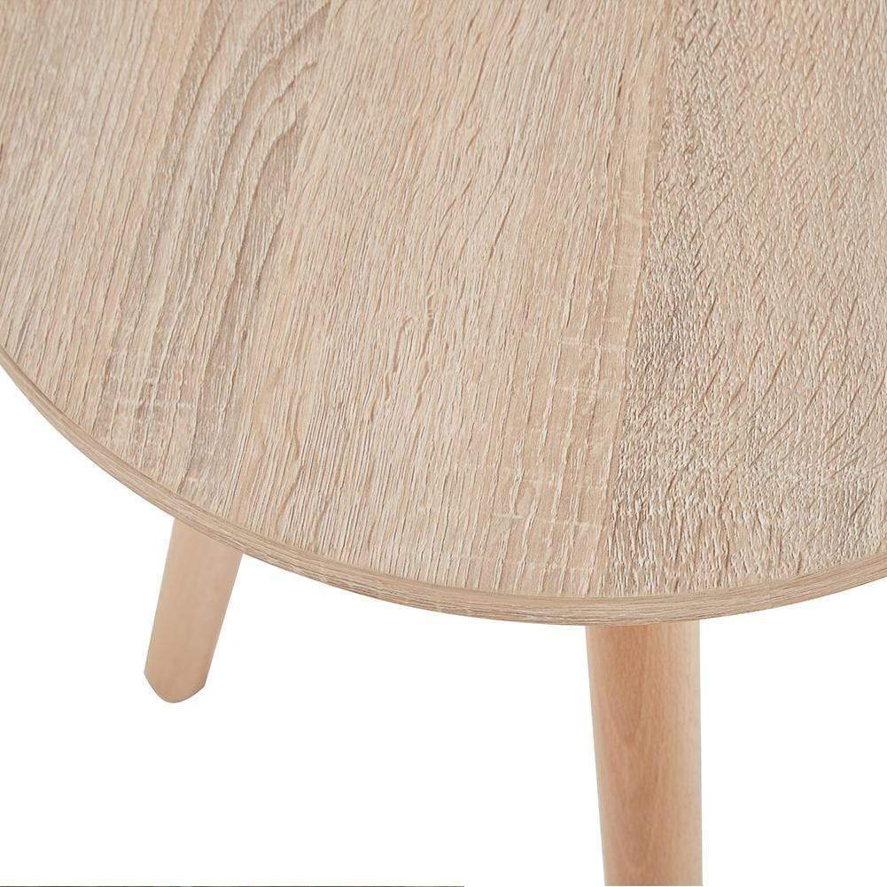 Koas Living Room MDF Light Brown Coffee Tables Wooden Legs_3