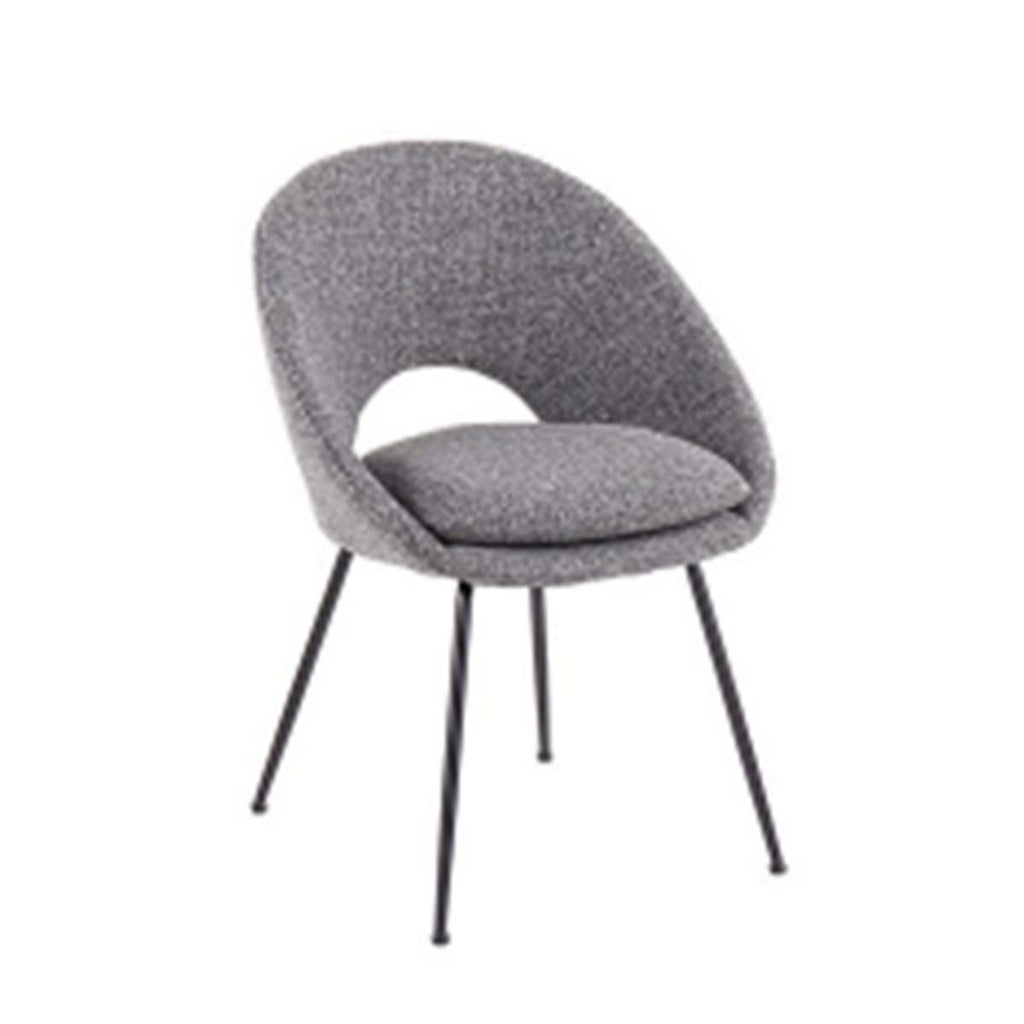 Fabric Dining Chair - Black Legs