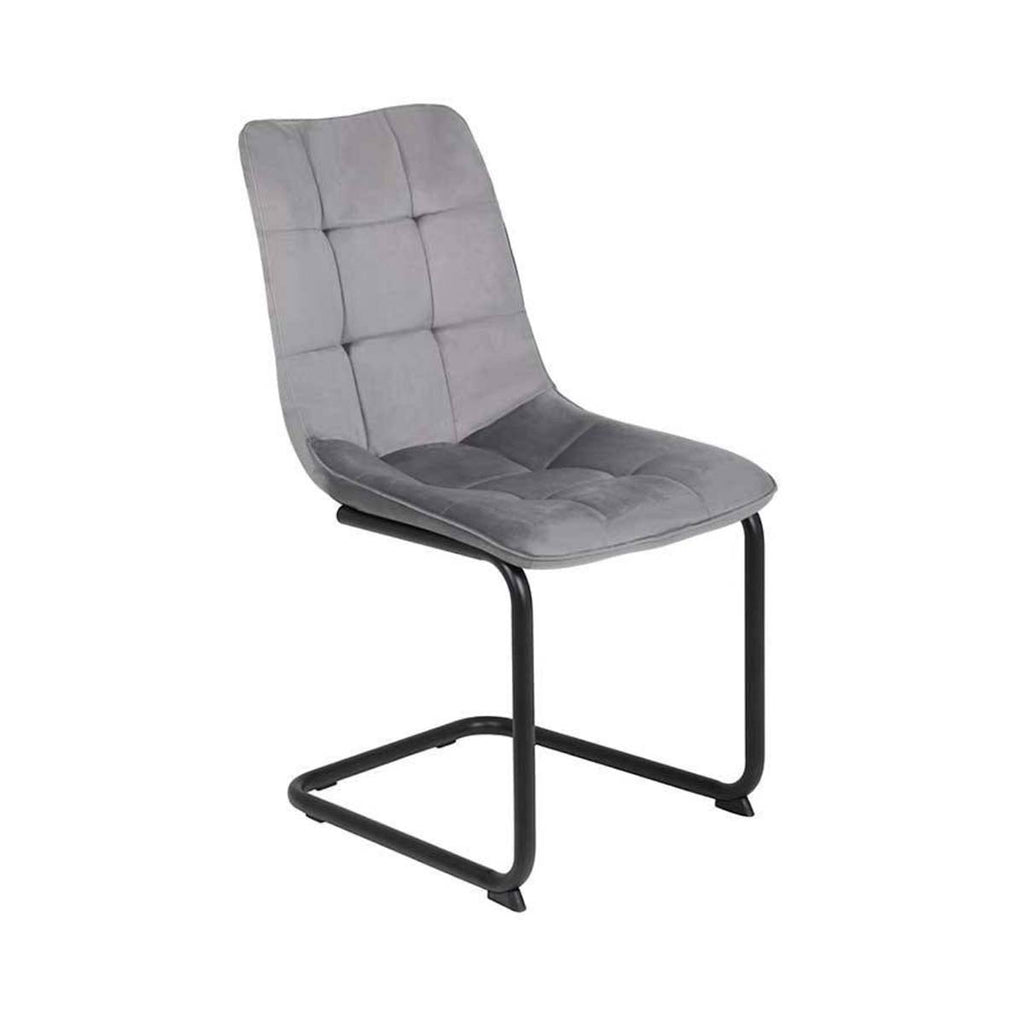 Velvet Dining Chair - Black Legs