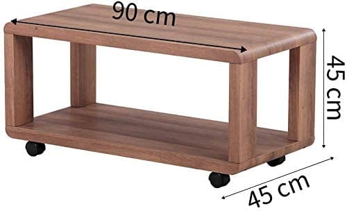 Sliding Low MDF Brown Coffee Table_2