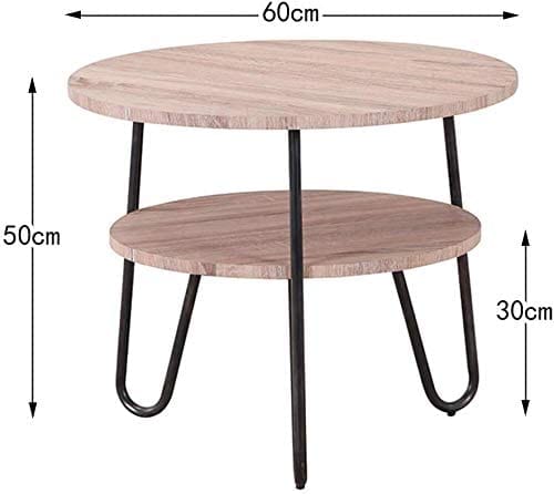 Double-layer Light brown Small Coffee Table_1