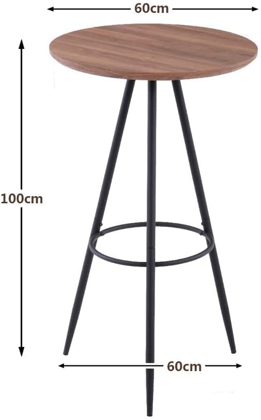High Brown Round Bar Table_1