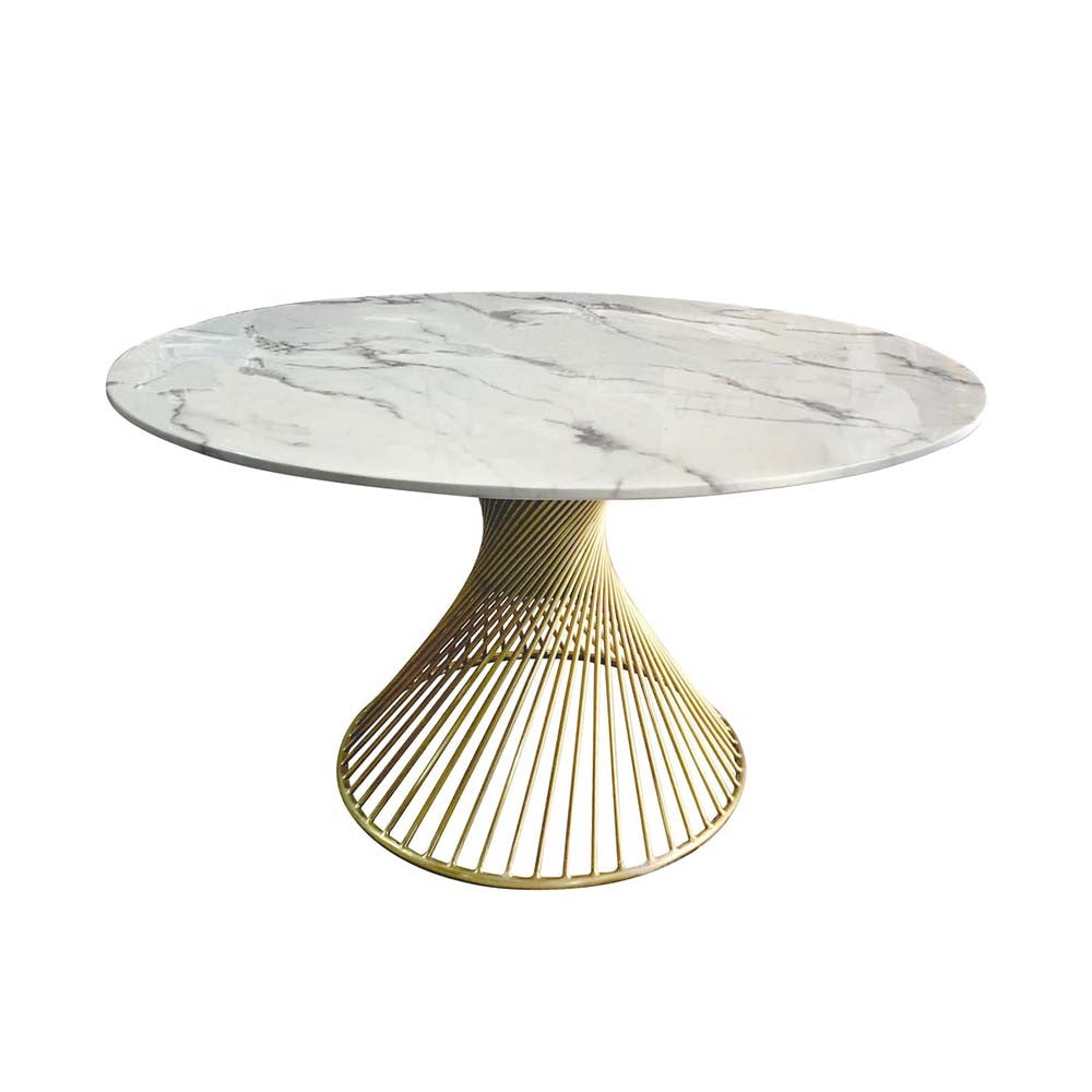 Marble Dining Table Gold Base