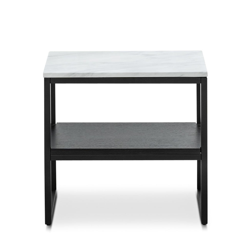 Brink White Marble Side Table - Black ST5680-EA