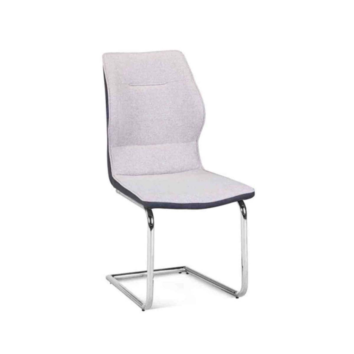 Pu&Fabric Dining Chair - Chromed Legs