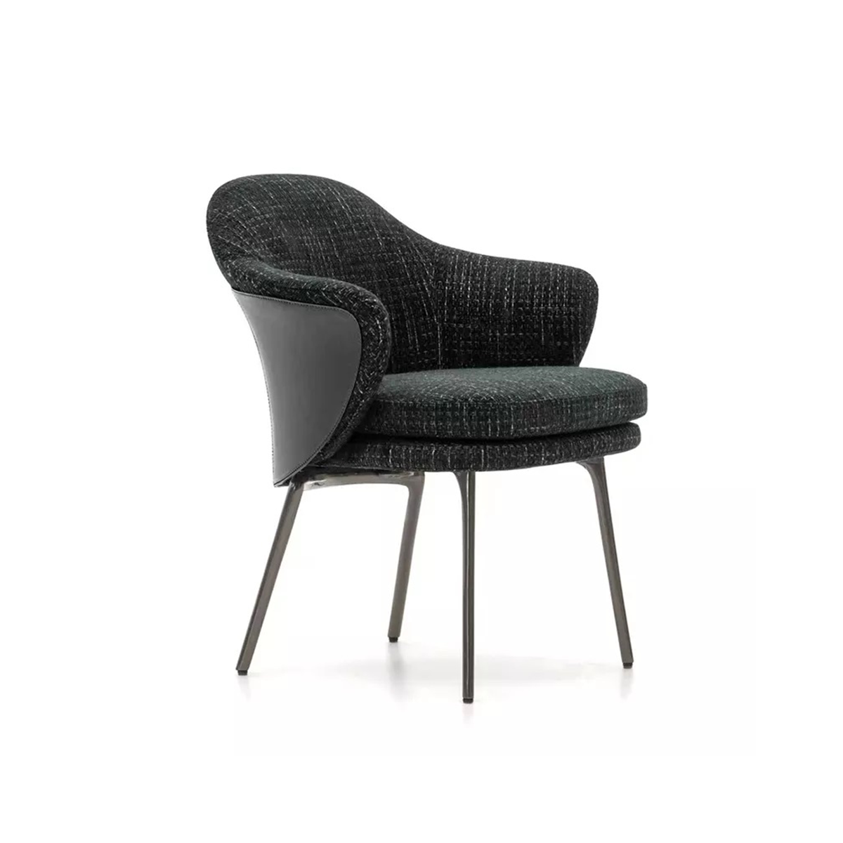 Fondhouse Basy Upholstery Arm Modern Fabric Dining Chair