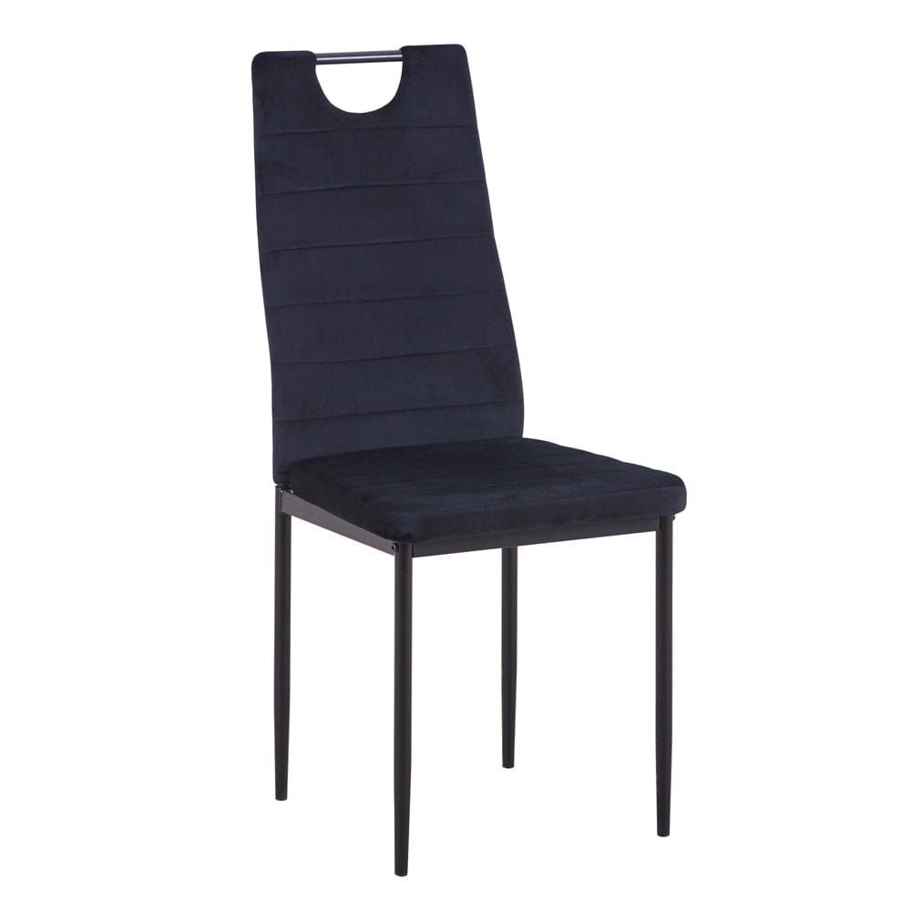 Black UKFR Velvet Dining Chairs