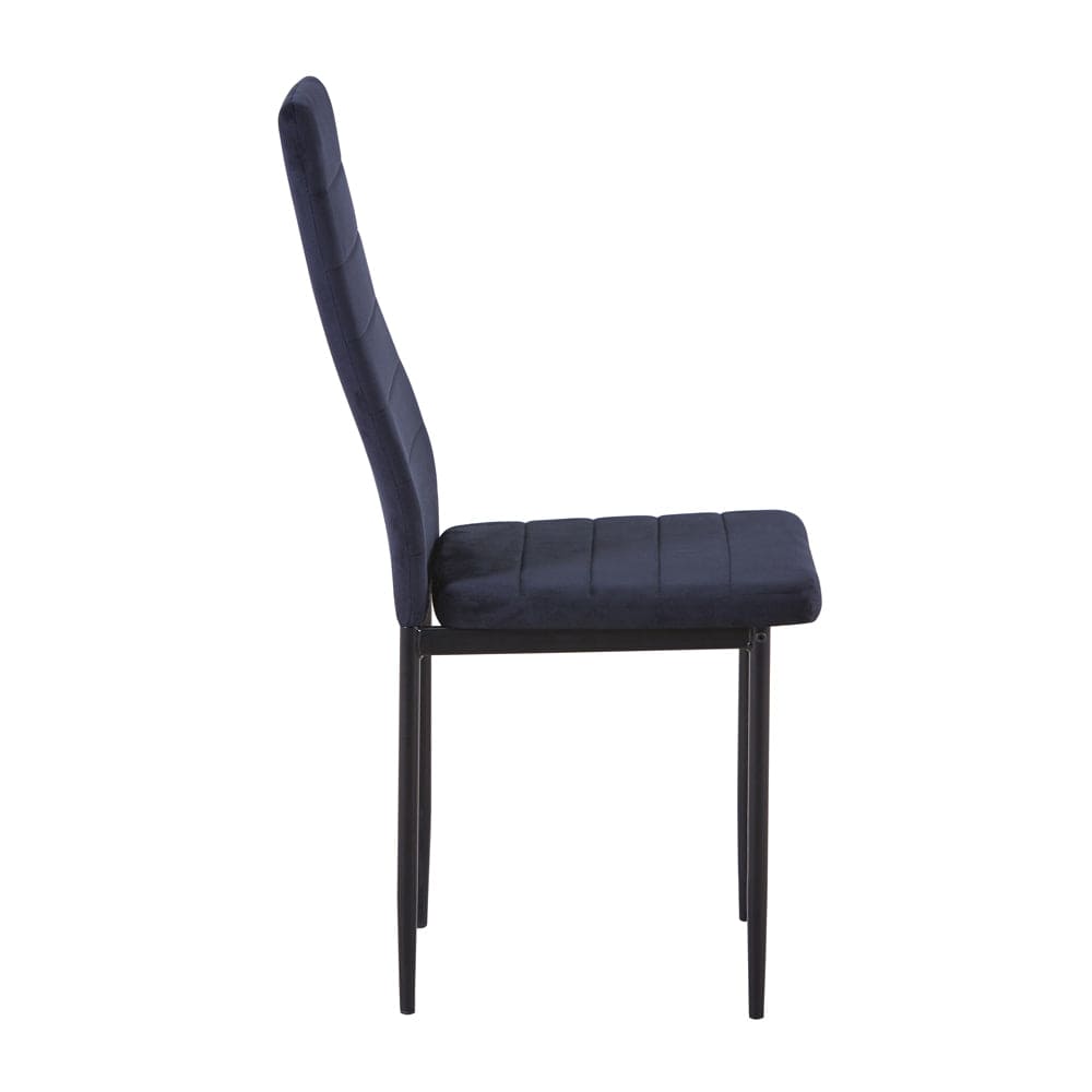 Black UKFR Velvet Dining Chairs 4pcs_1