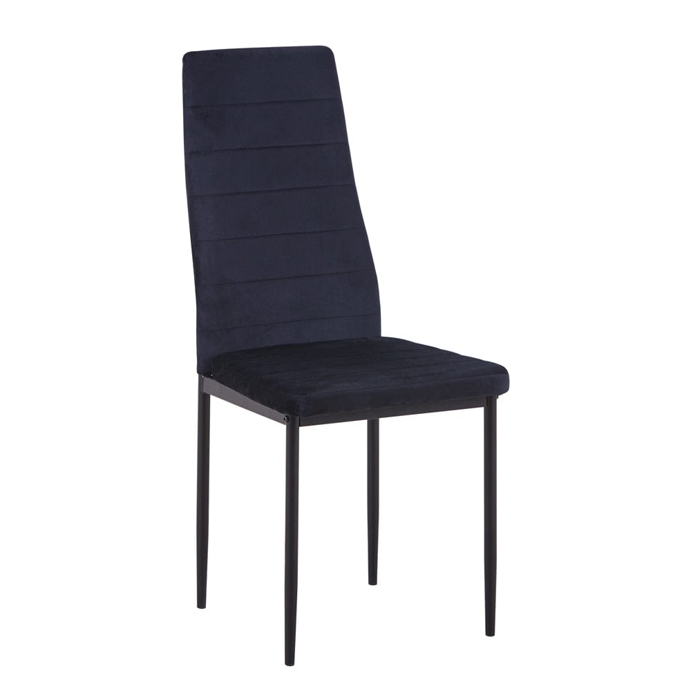 Black UKFR Velvet Dining Chairs 4pcs