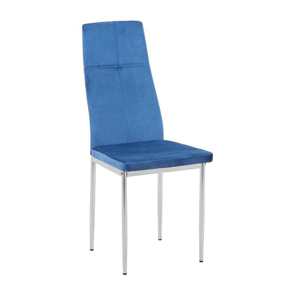 Blue UKFR Velvet Dining Chairs 2pcs