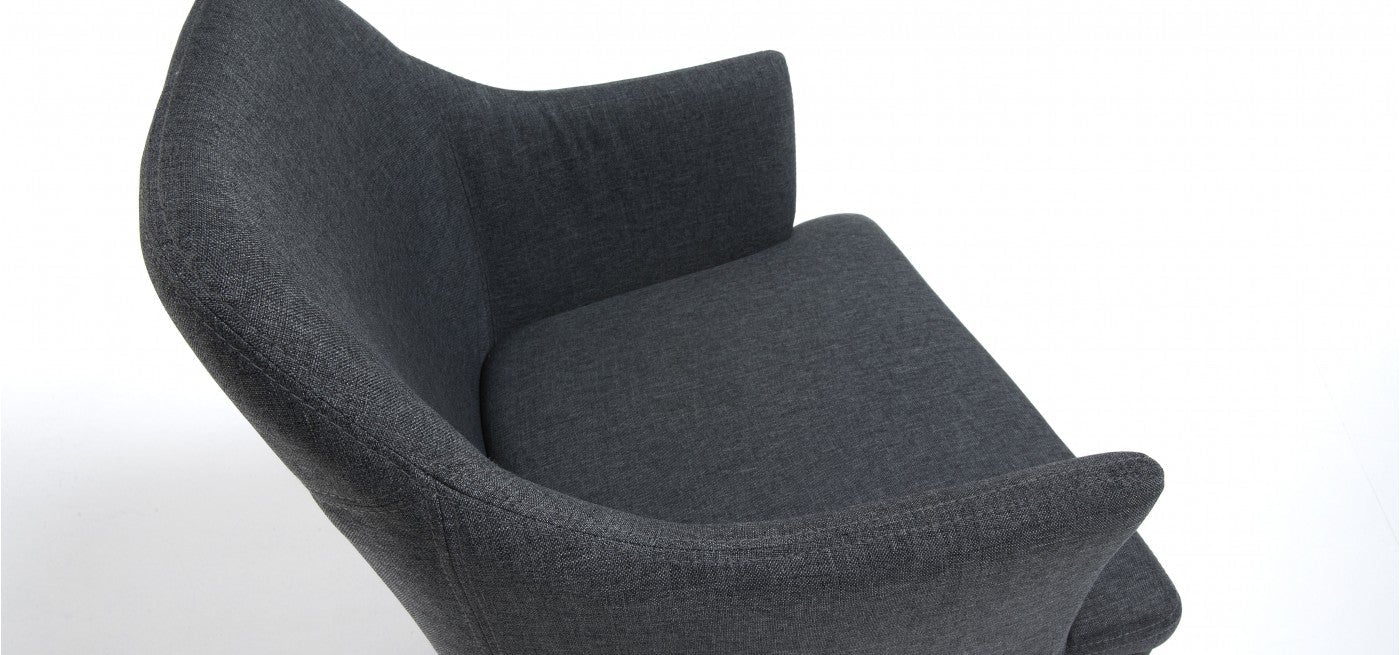 Fabric Dining Chair Dark Grey_5