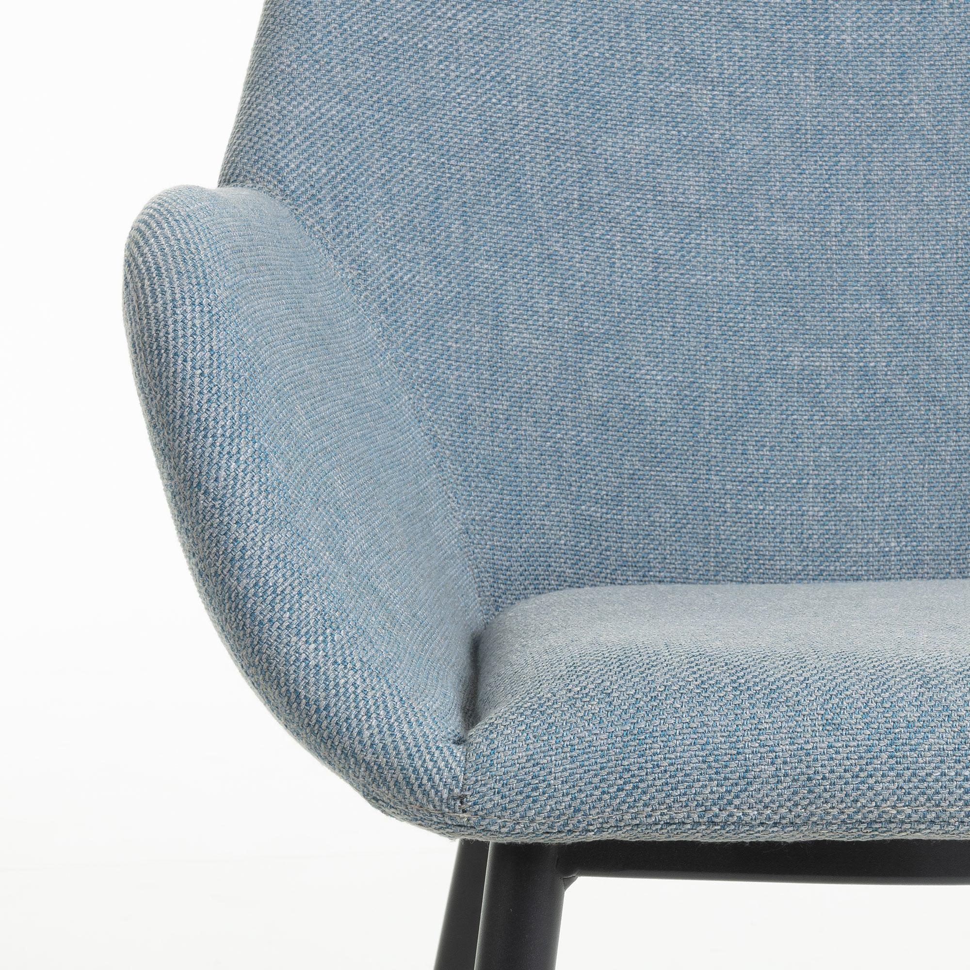 Fabric Dining Chair in Light Blue_2