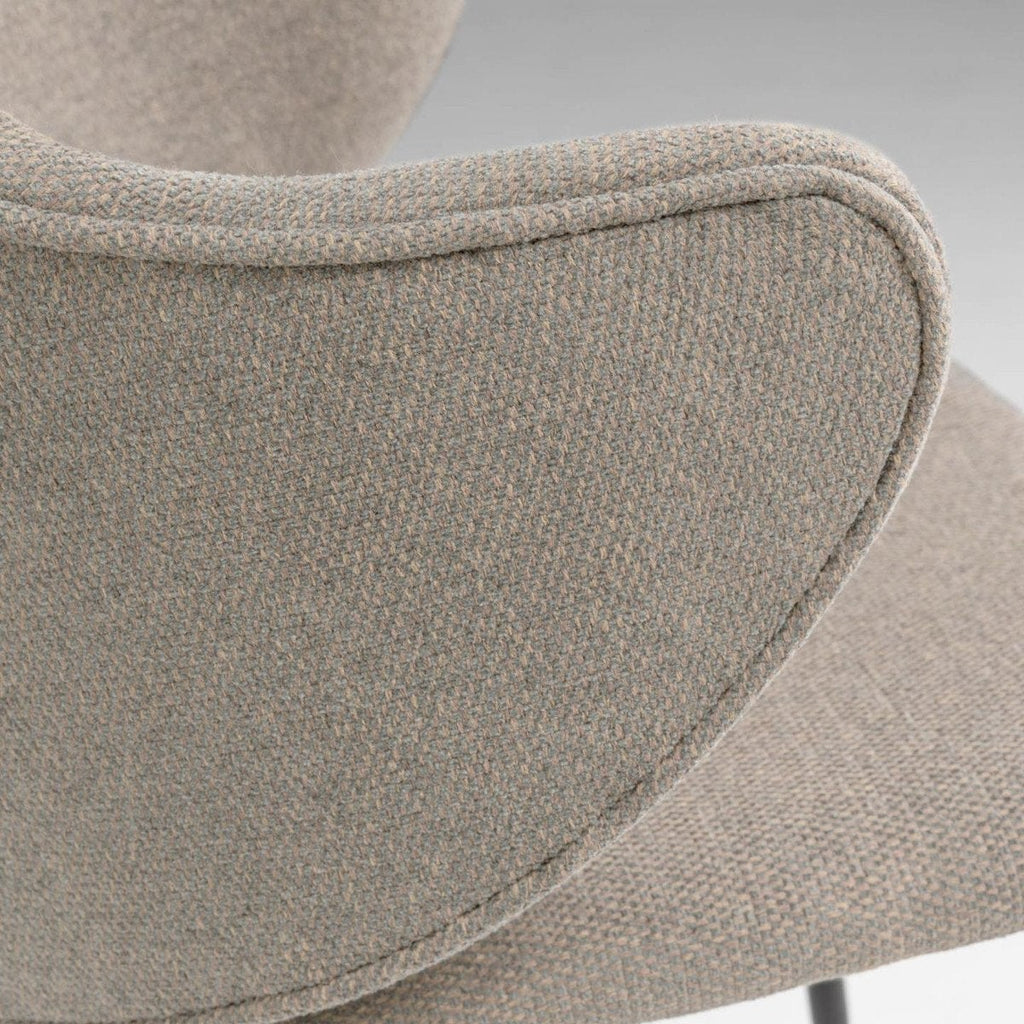 Fabric Dining Chair in Grey/Beige_3