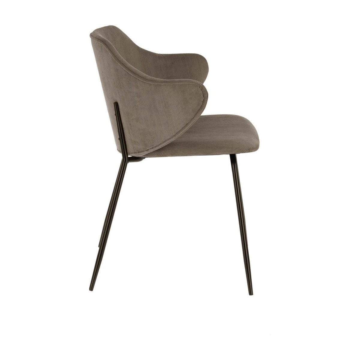 Fabric Dining Chair in Grey Corduroy_1