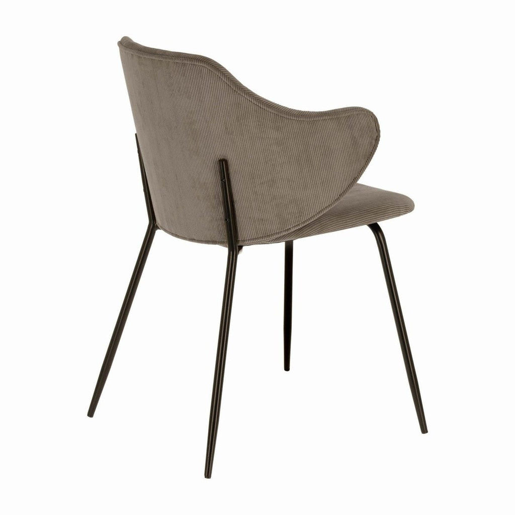 Fabric Dining Chair in Grey Corduroy_2
