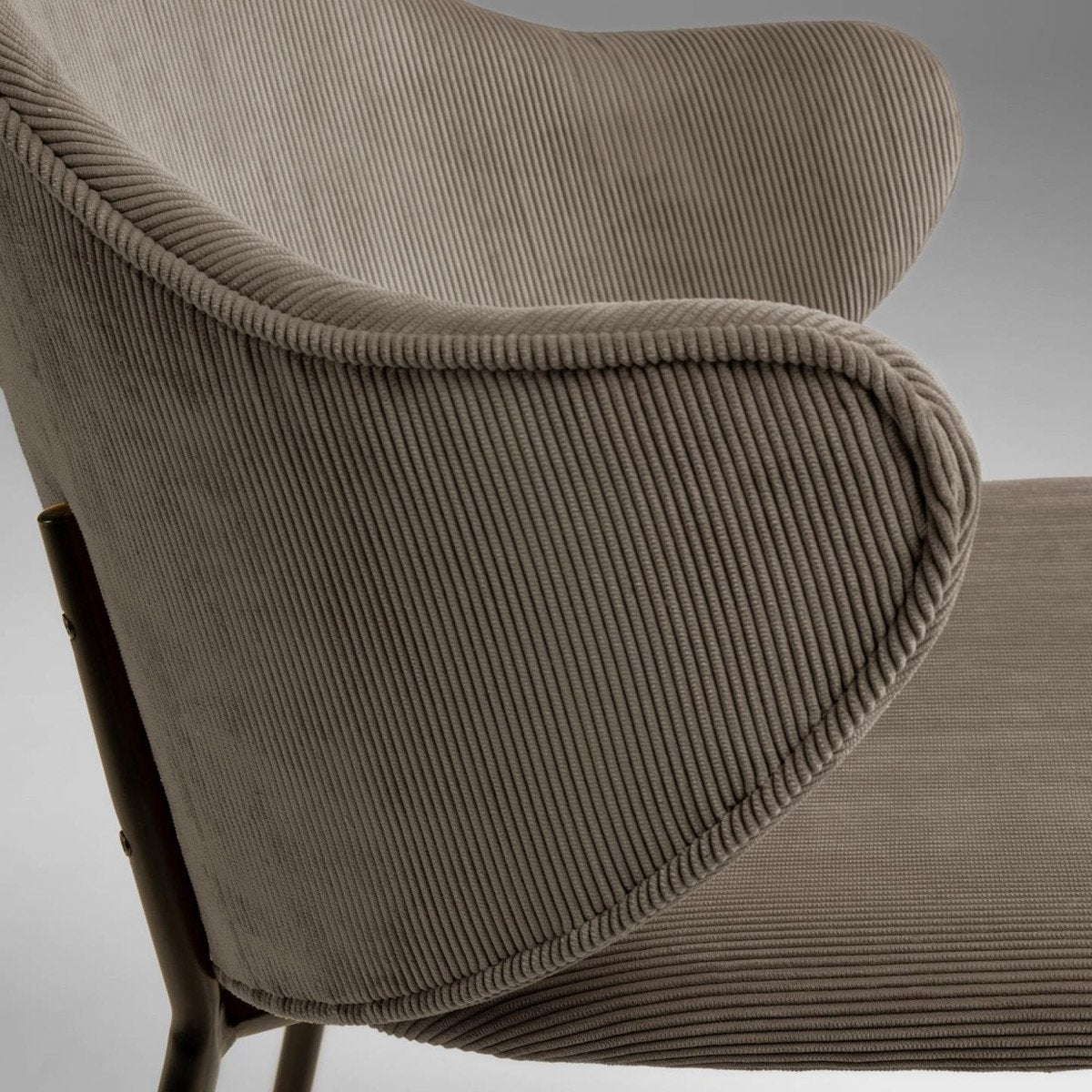 Fabric Dining Chair in Grey Corduroy_3