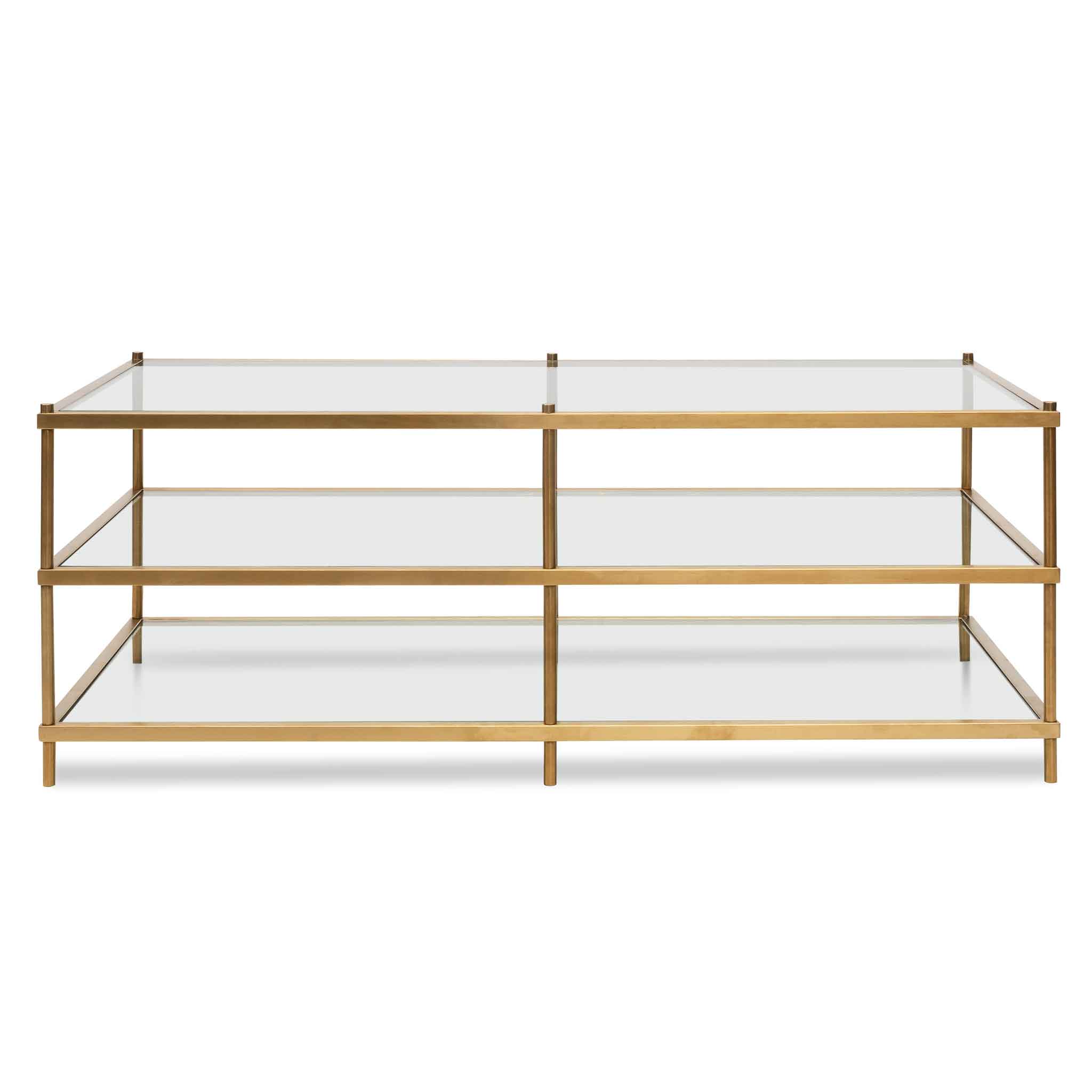1.2m Glass Coffee Table - Gold Base_2