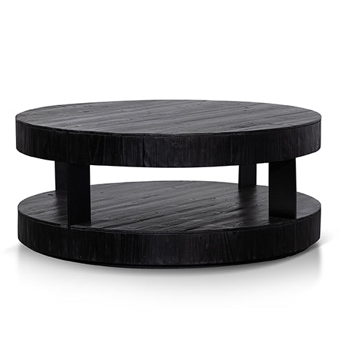 100cm Round Coffee Table - Full Black_2