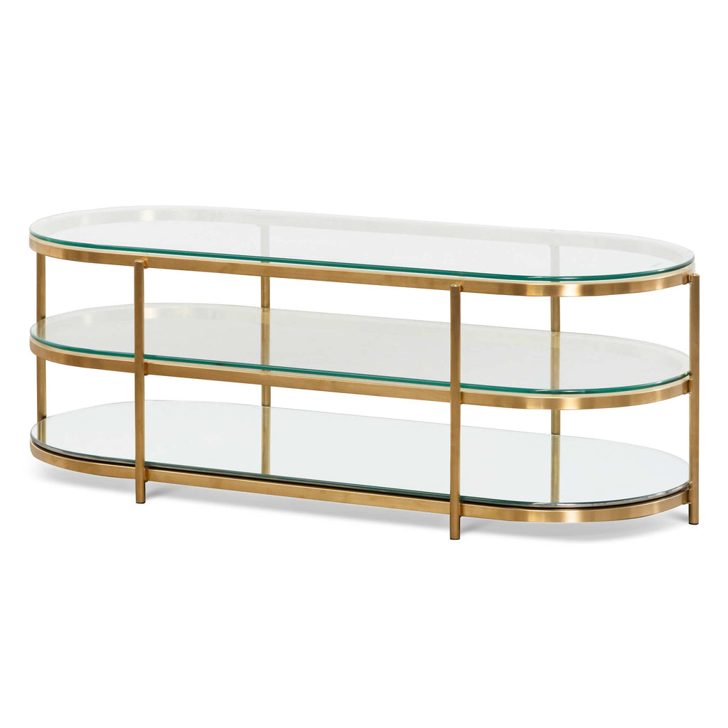 1.2M Oval Glass Coffee Table