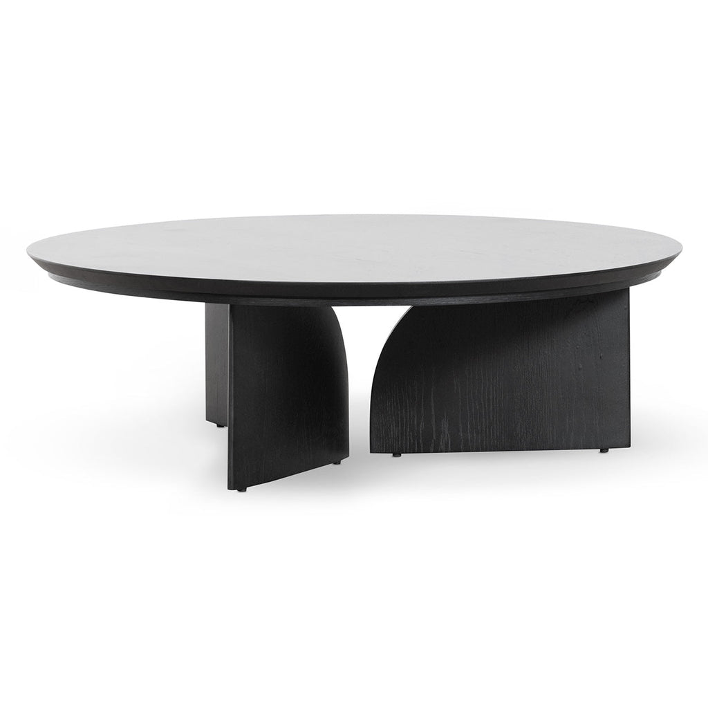 1.1m Round Coffee Table - Black