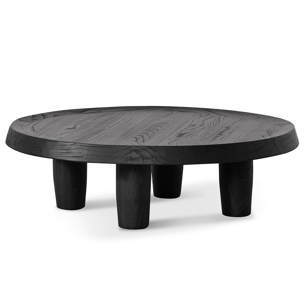 100cm Round Coffee Table - Black_1