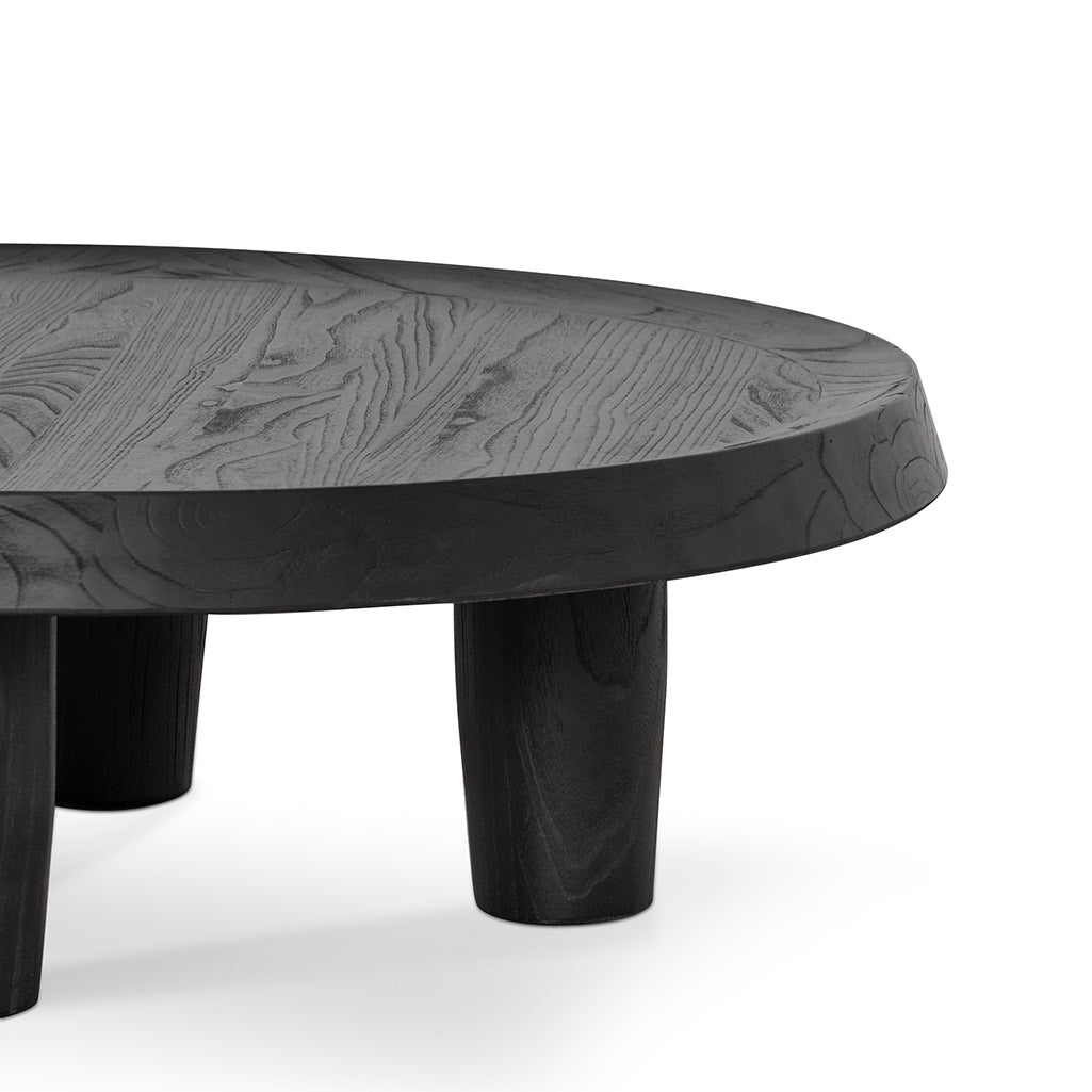 100cm Round Coffee Table - Black_5