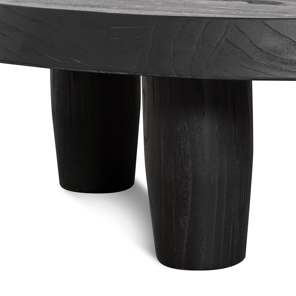 100cm Round Coffee Table - Black_3