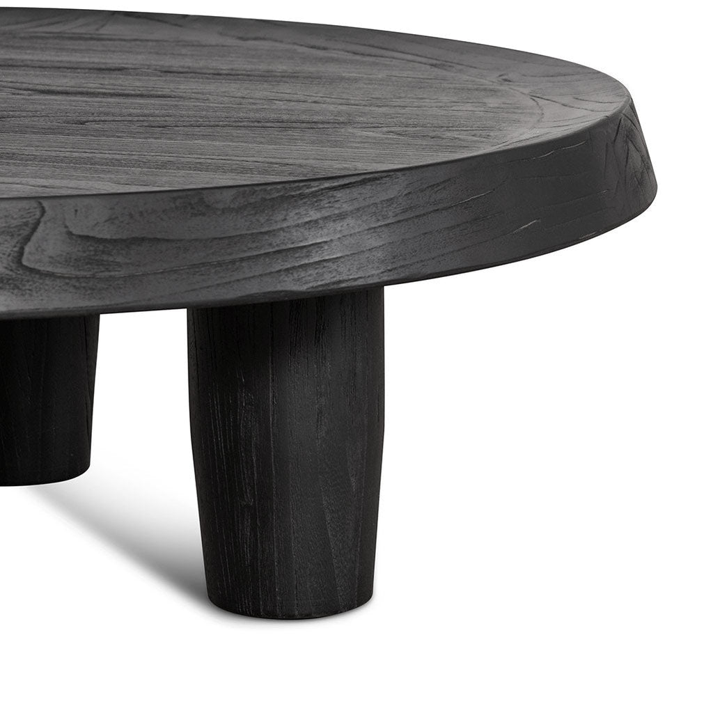 100cm Round Coffee Table - Black_4