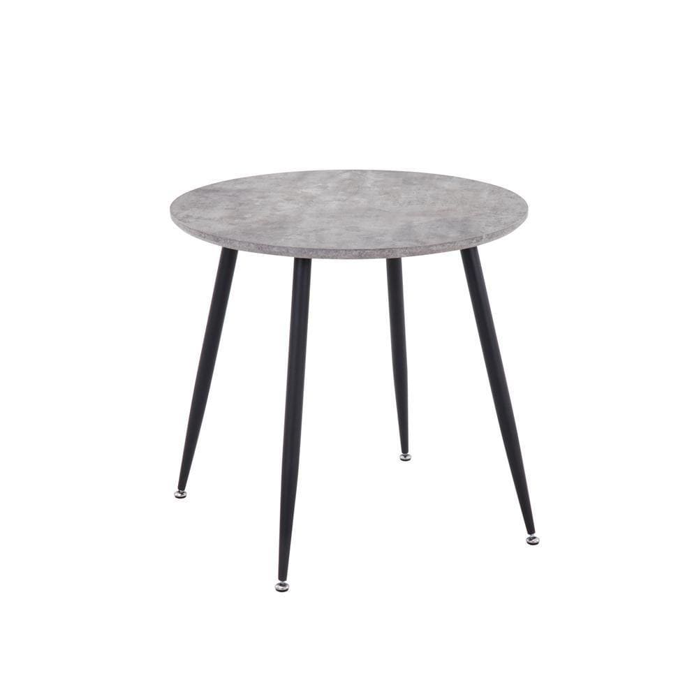 Round MDF Grey Top Dining Table