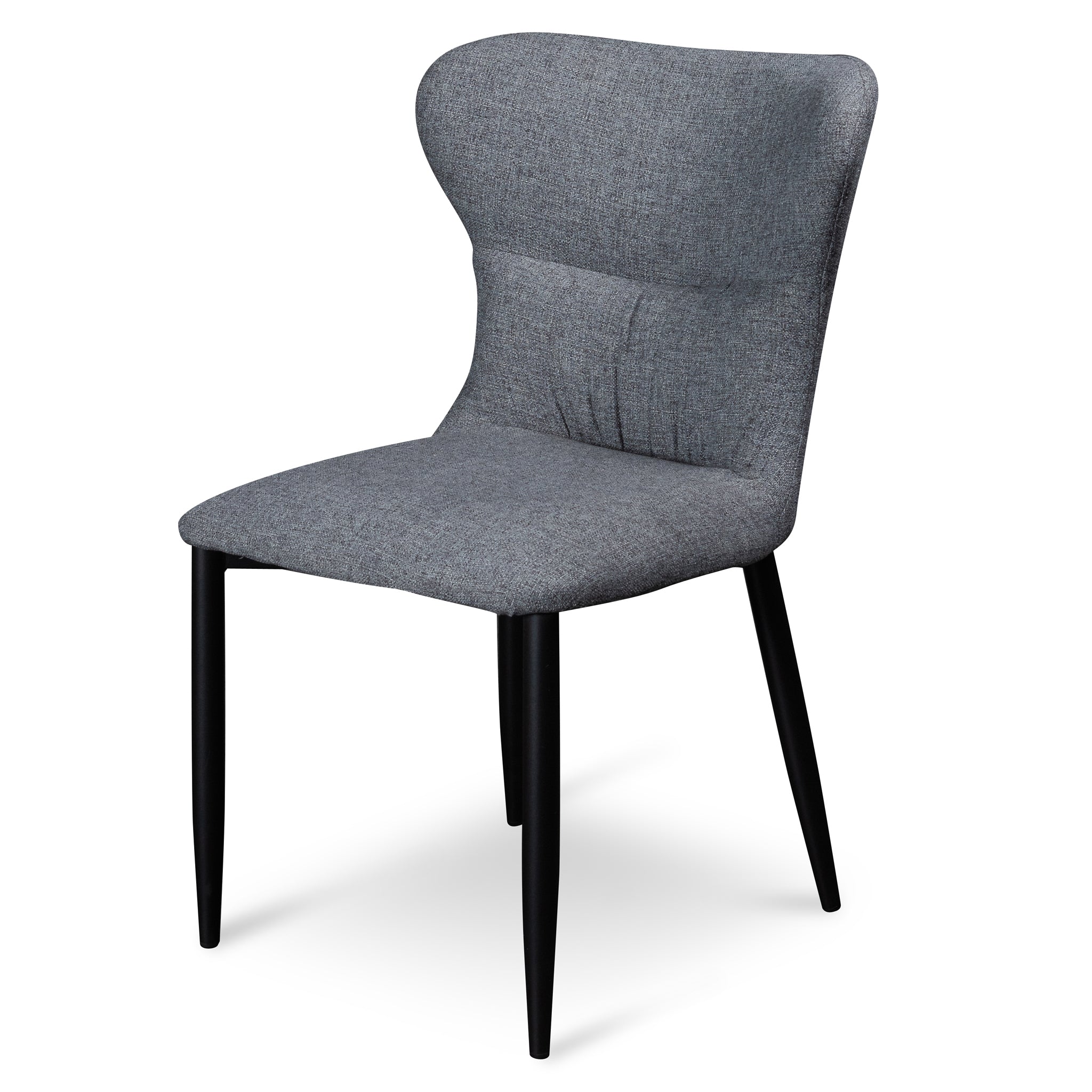 Pebble Grey with Black Legs Dining Chair