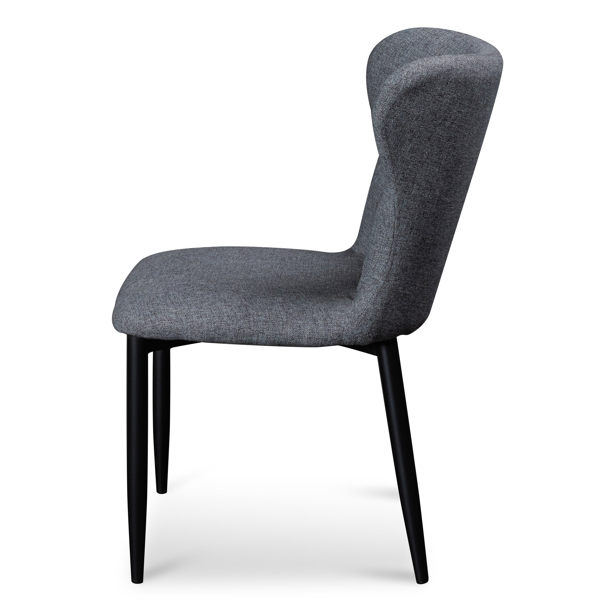 Pebble Grey with Black Legs Dining Chair_1