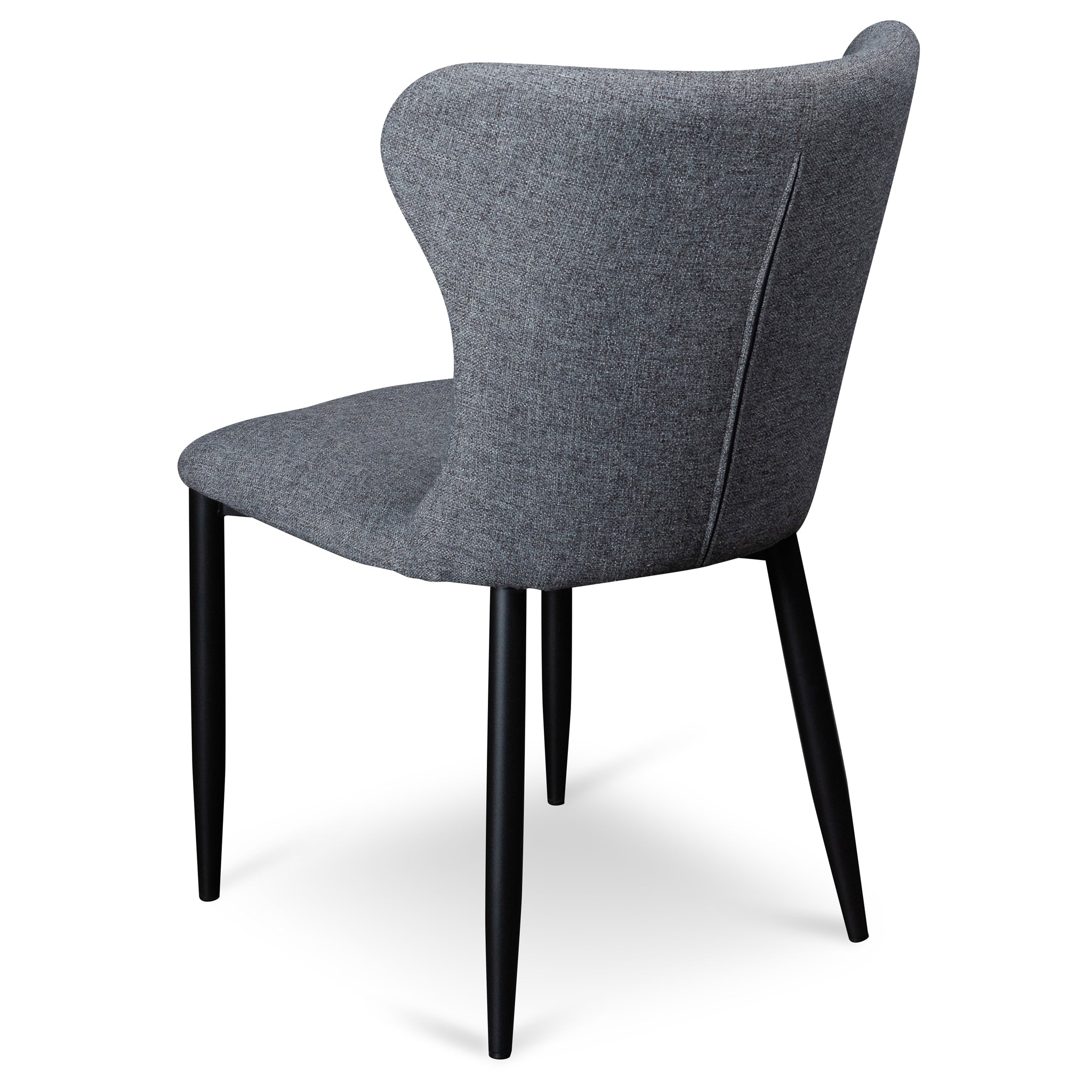 Pebble Grey with Black Legs Dining Chair_2