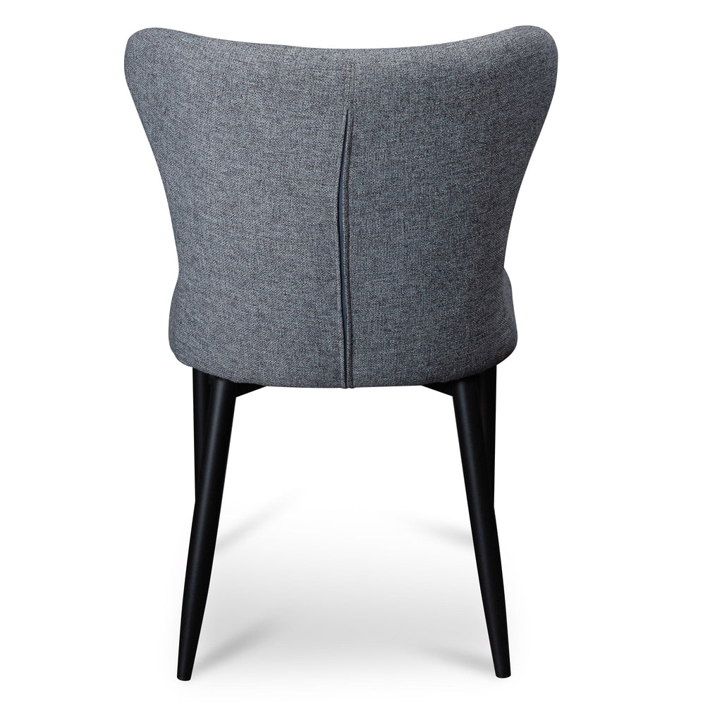 Pebble Grey with Black Legs Dining Chair_3