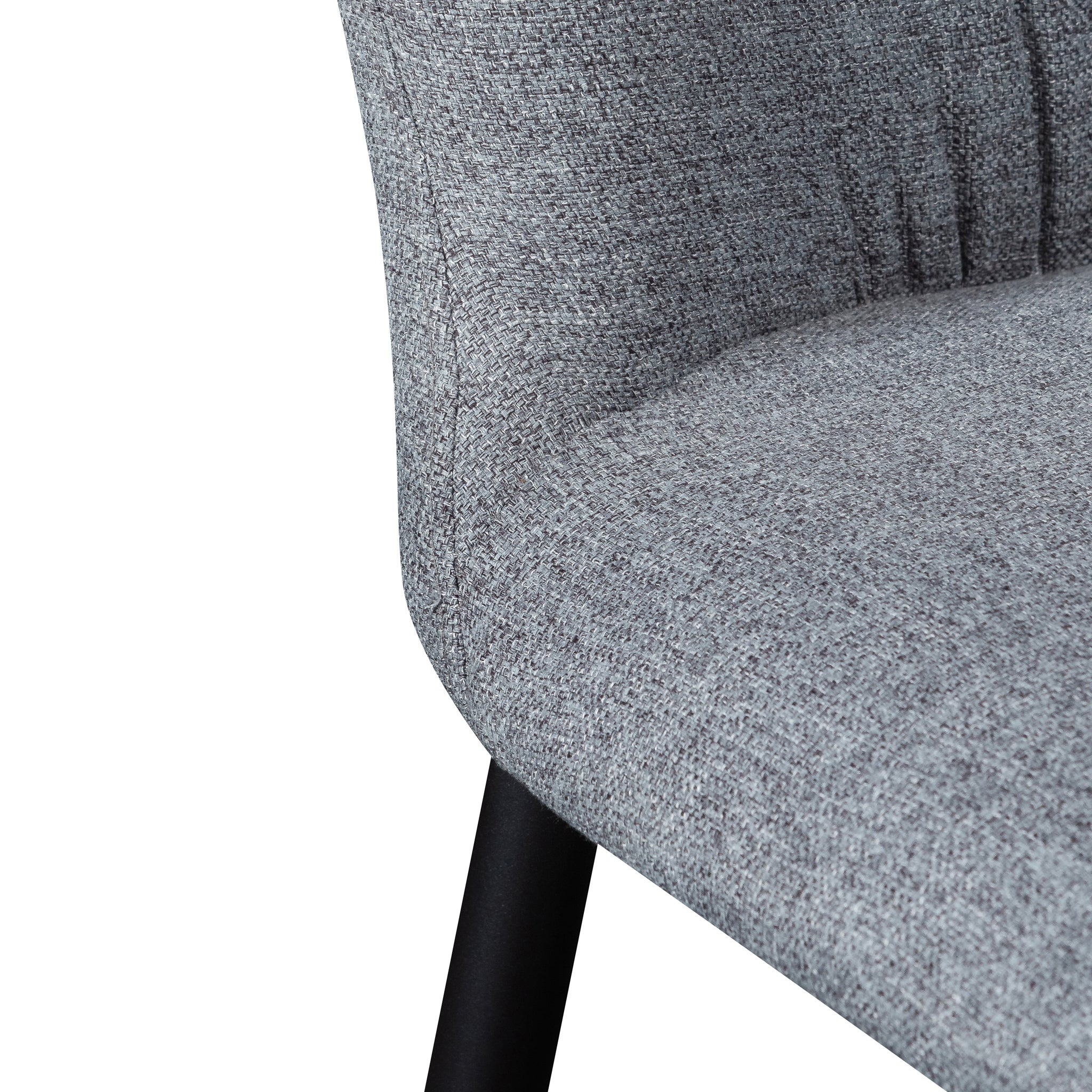 Pebble Grey with Black Legs Dining Chair_4