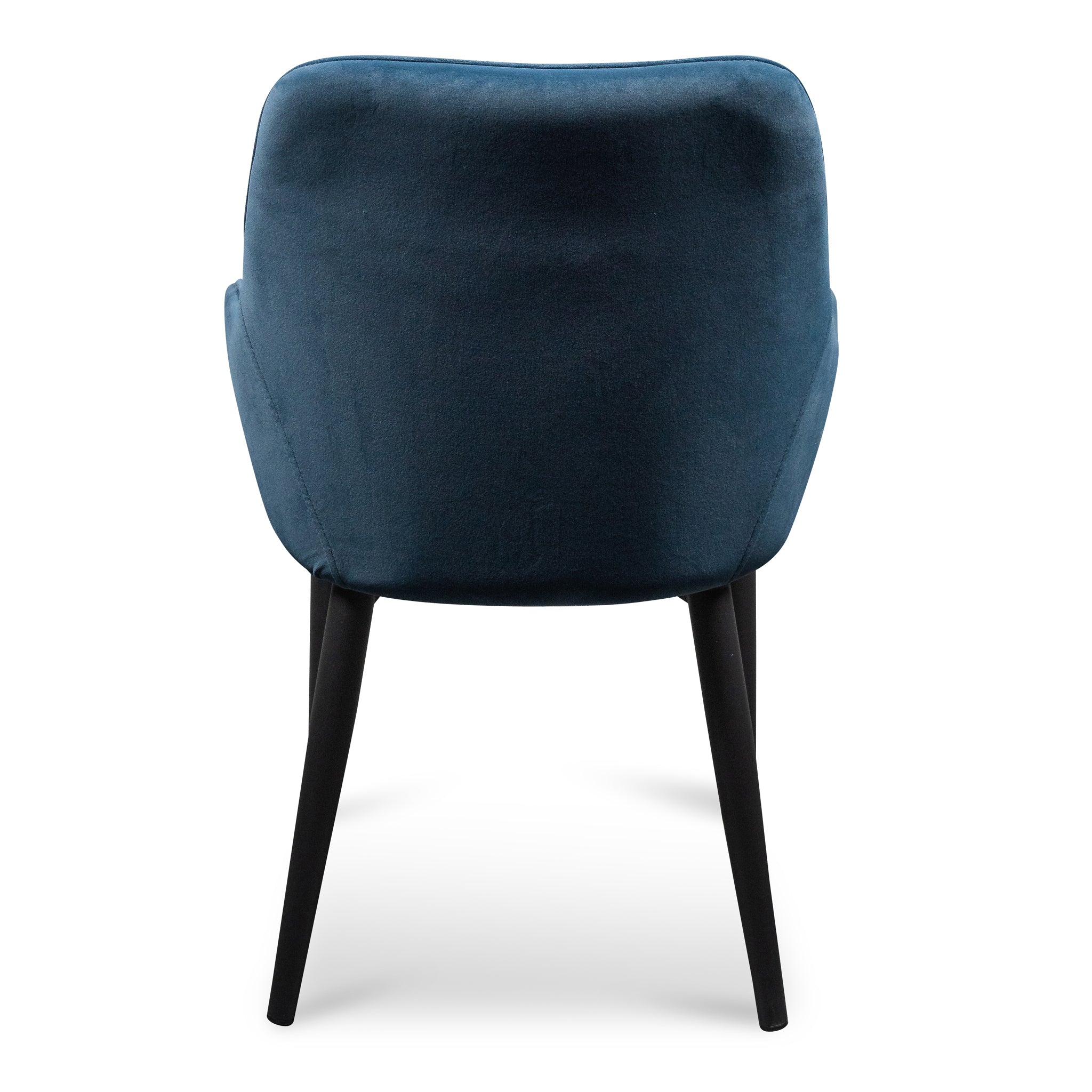 Dining Chair - Navy Blue Velvet with Black Legs_4