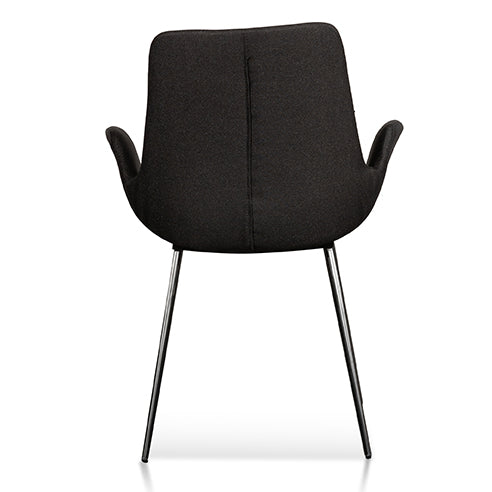 FondHouse Kurans Fabric Dining Chair – Black