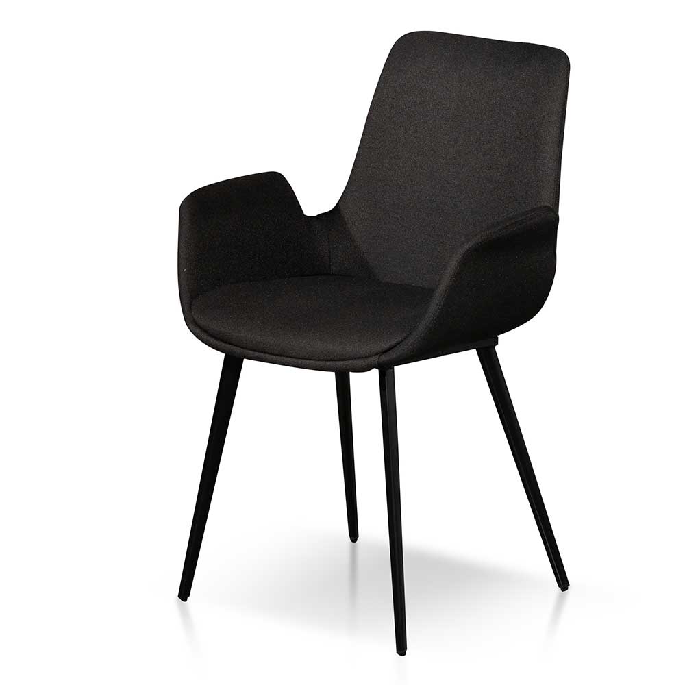 Fabric Dining Chair – Black