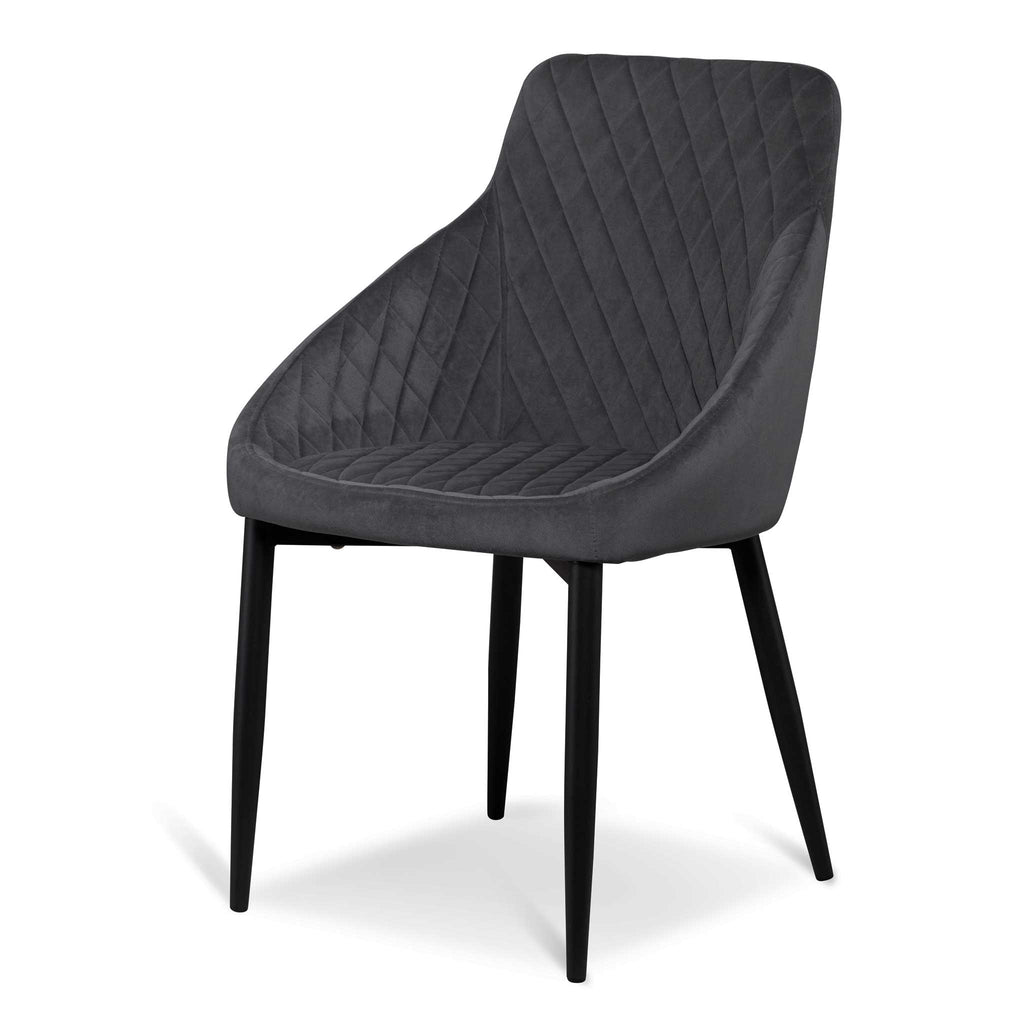 Dining Chair - Grey Velvet 