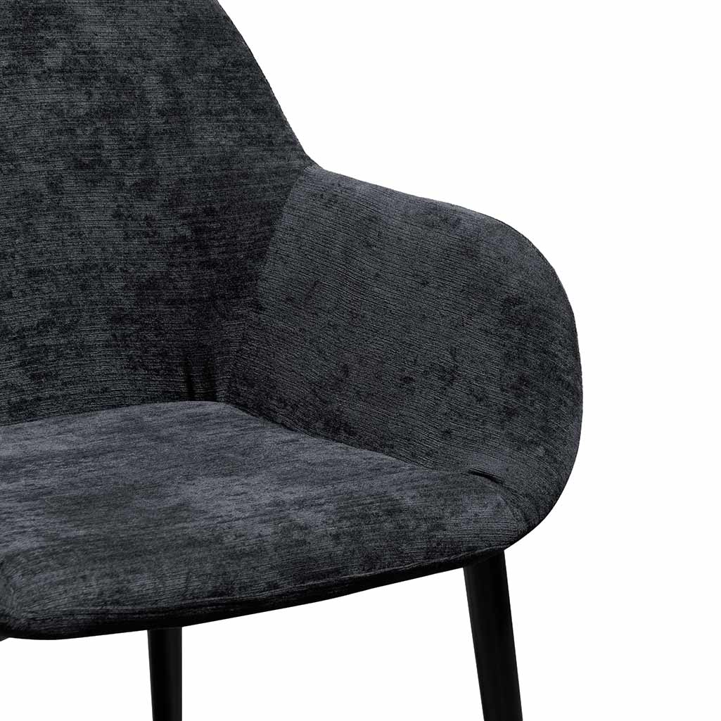 FondHouse Jayton Fabric Dining Chair - Black
