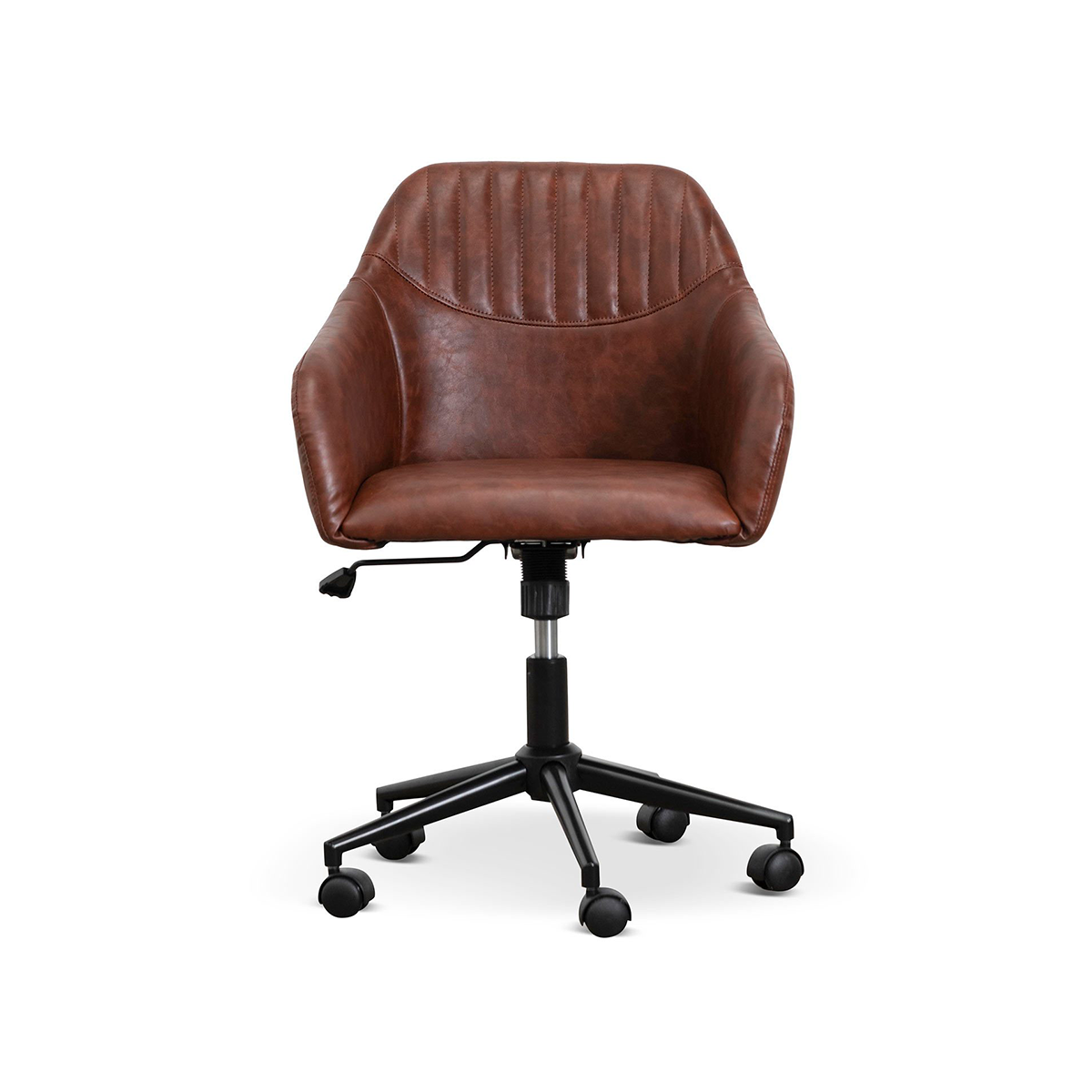 FondHouse Bravo Office Chair - Cinnamon Brown PU Leather