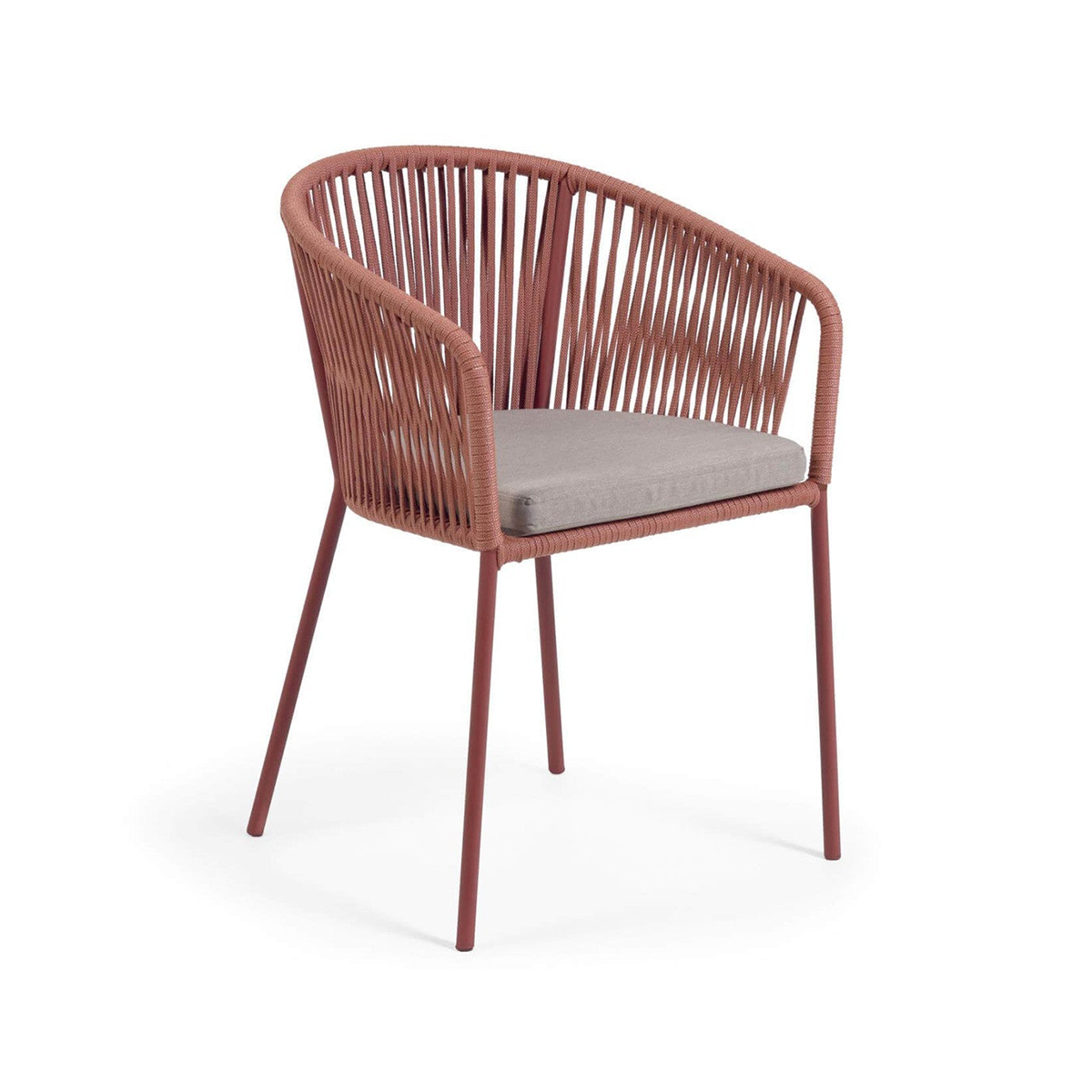 FondHouse Herrin Rope Dining Chair in Terracotta