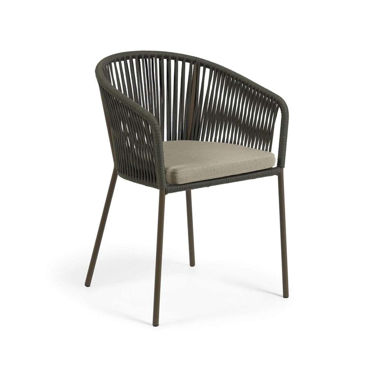 FondHouse Jonas Rope Dining Chair in Green