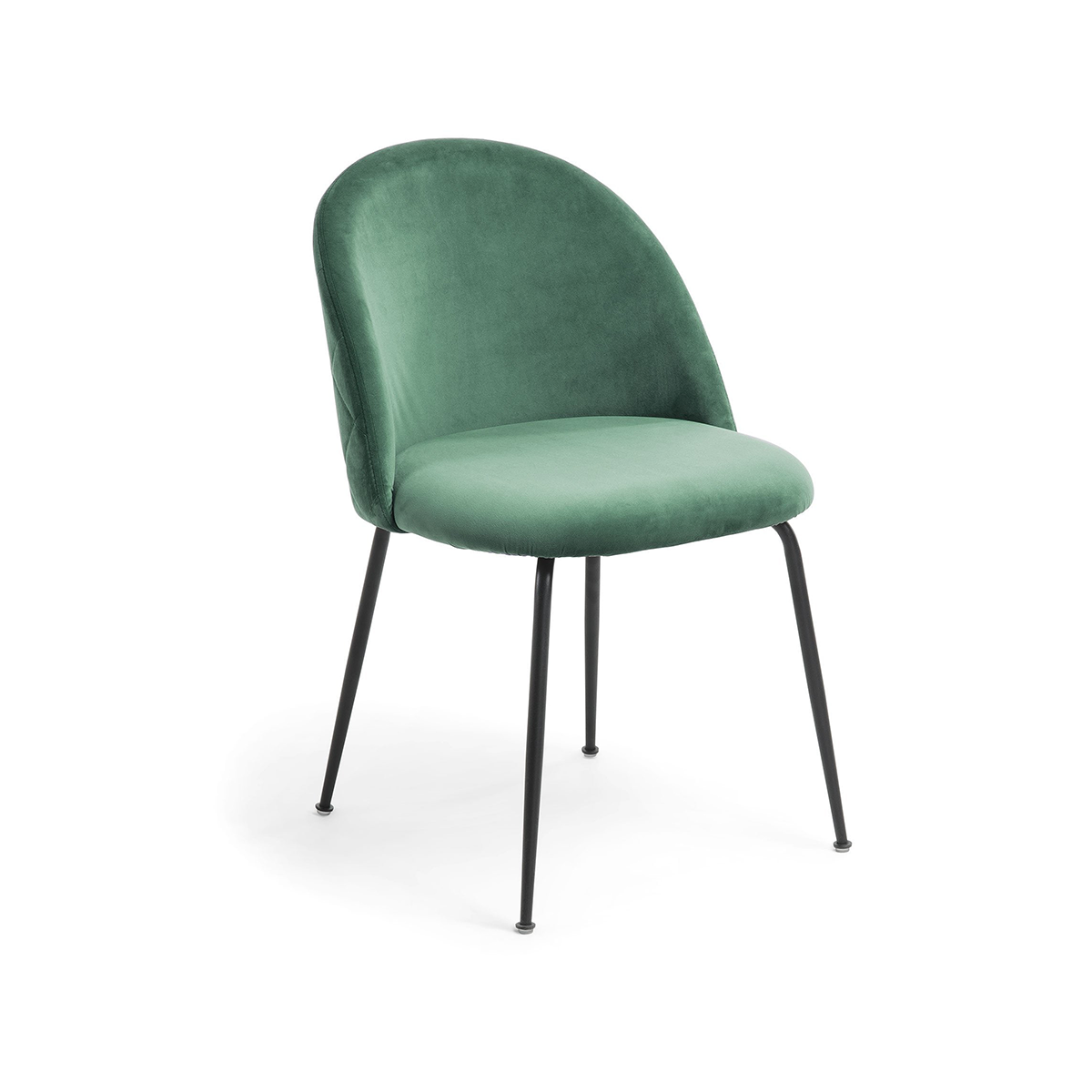 FondHouse Marcel Velvet Dining Chair in Black/Emerald